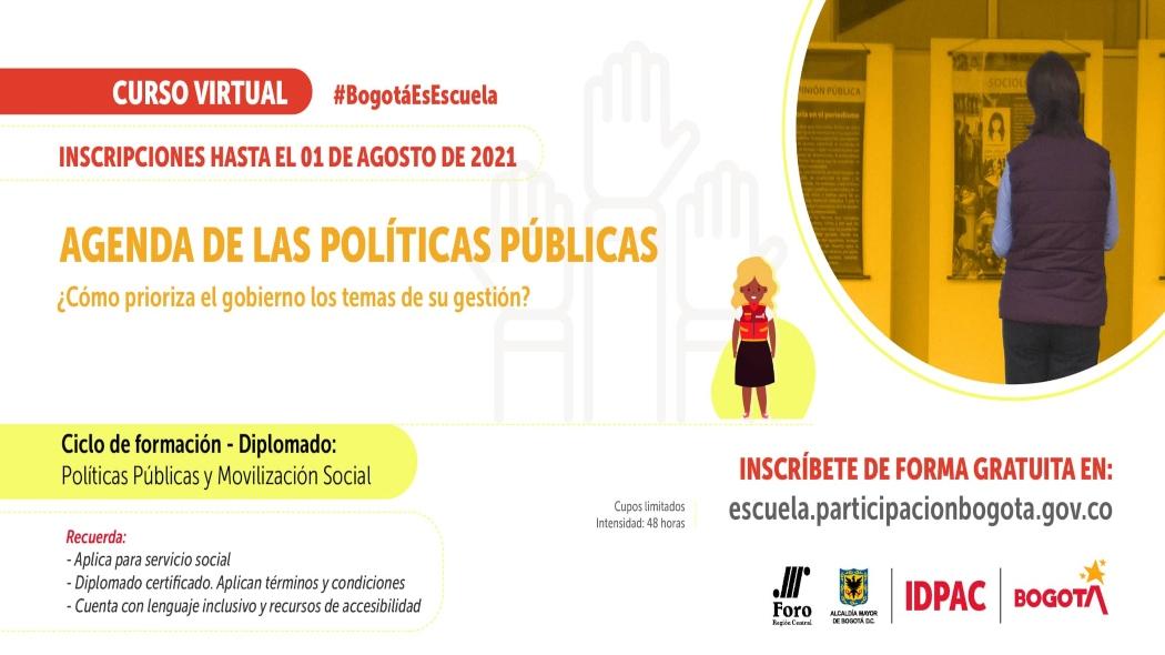 Inscripciones diplomado: Agenda de las Políticas Públicas 