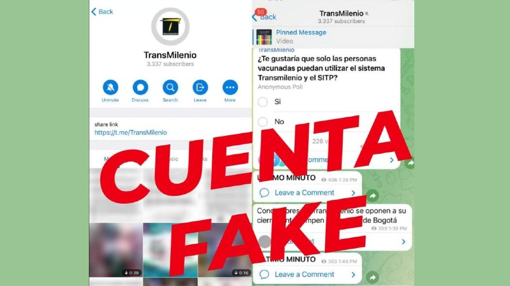 Pantallazo de la cuenta de telegram.