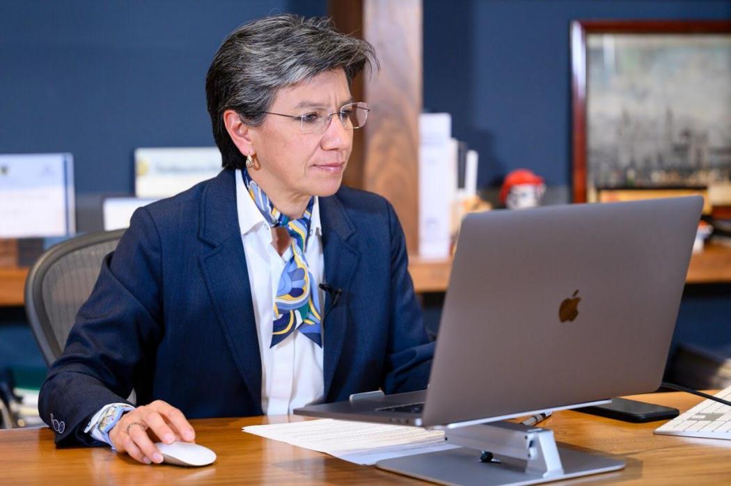 La alcaldesa, Claudia López, participando del Foro Político de Alto Nivel, organizado por el Consejo Económico y Social de las Naciones Unidas. Foto. Alcaldía.