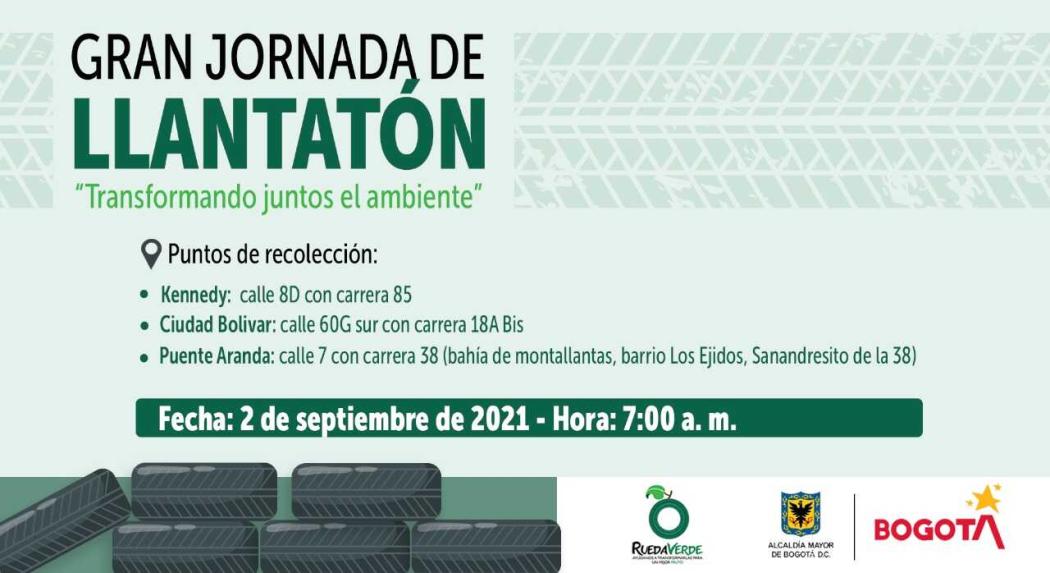 Las personas interesadas en disponer correctamente sus llantas usadas deben inscribirse en el formulario. Pieza: Secretaría de Ambiente.