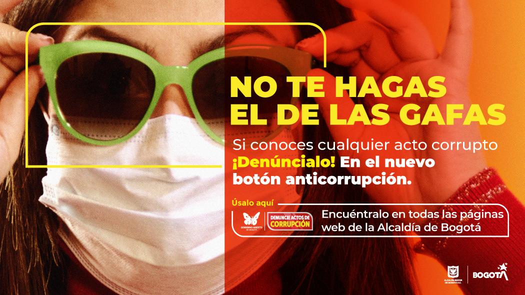 Para denunciar deberás ingresar en las paginas web de las entidades del Distrito y hacer clic sobre el botón anticorrupción. Imagen. Alcaldía.