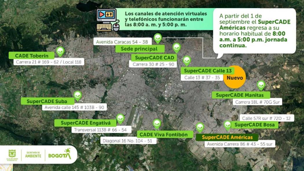 Con esta apertura, ya son 10 los puntos presenciales donde los ciudadanos podrán hacer sus solicitudes ambientes. Pieza: SDA.