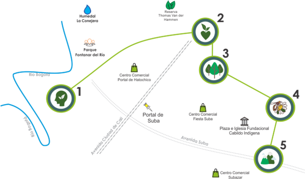 Se eligió a Suba como centro de la primera ruta agroecológica por la presencia de sus redes de agricultores y agricultoras. Pieza: Jardín Botánico.