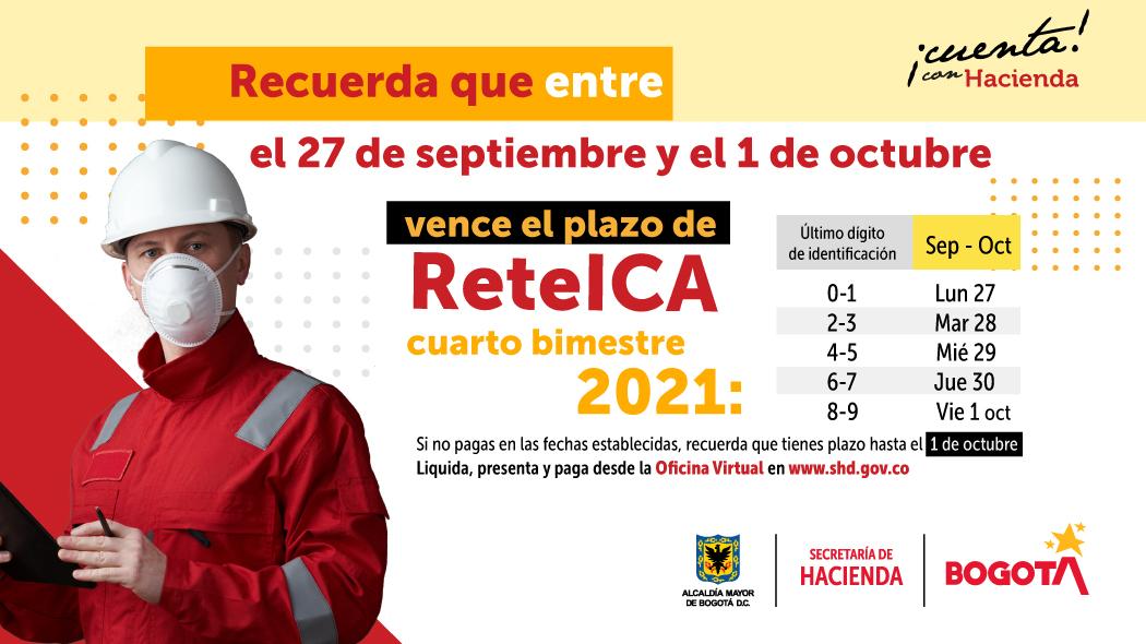 No te quedes sin declarar y pagar ReteICA del cuarto bimestre de 2021