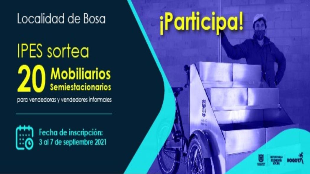 Sorteo de mobiliario estacionario para vendedores informales de Bosa 