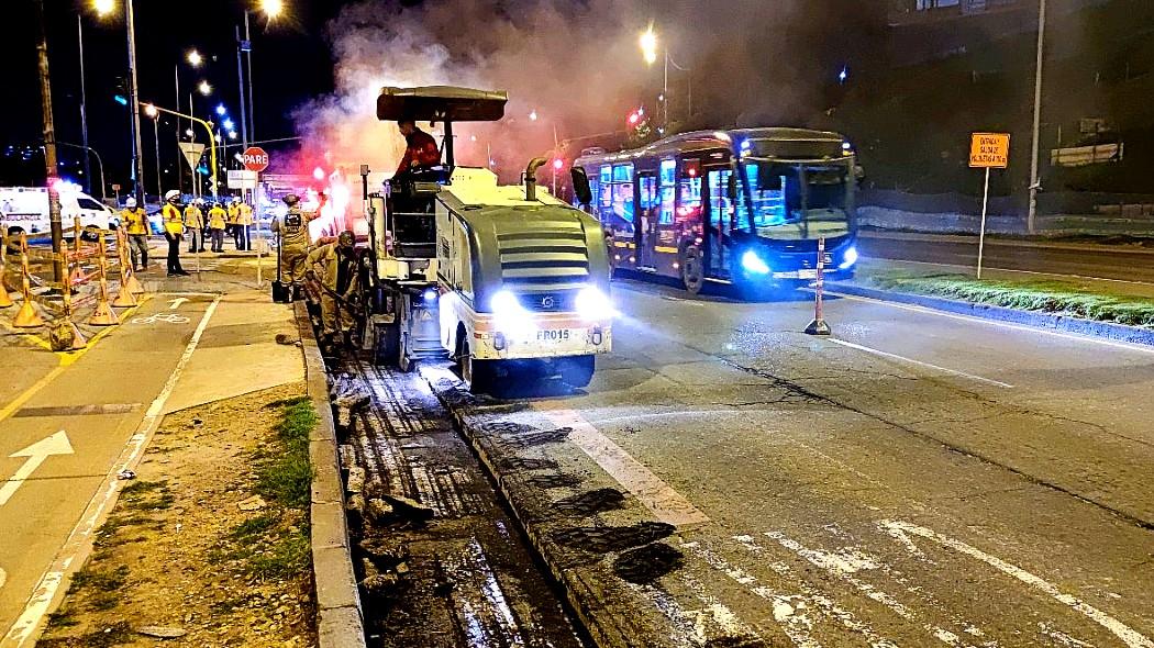 Imagen de intervención en la Avenida Boyacá.