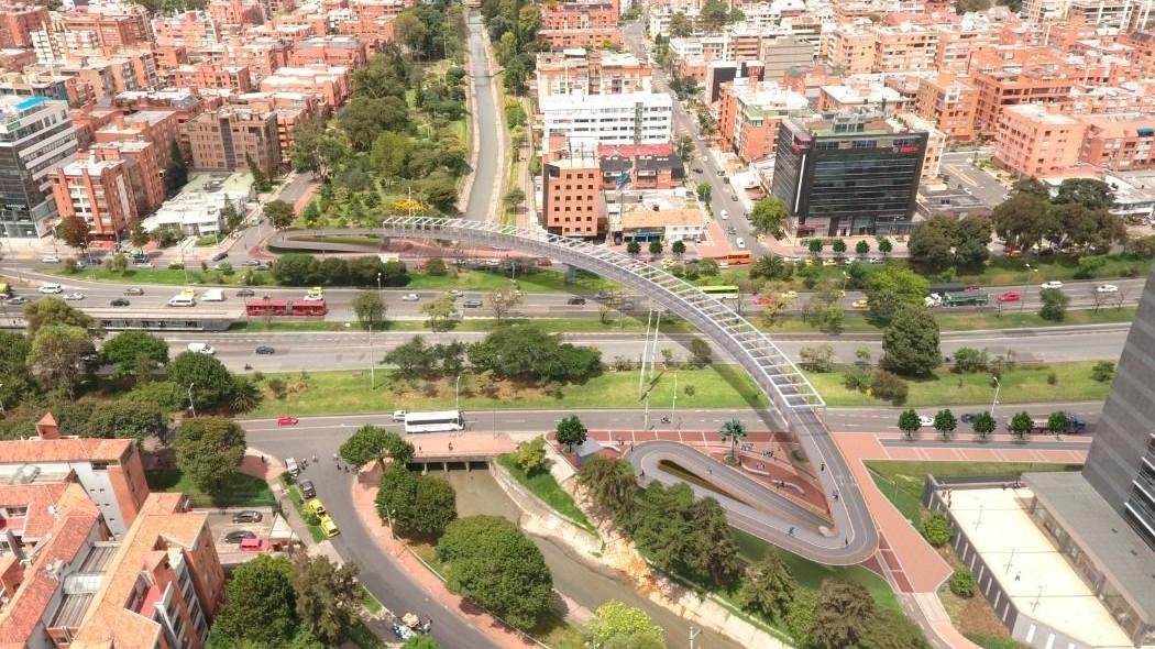 Render del ciclopuente.