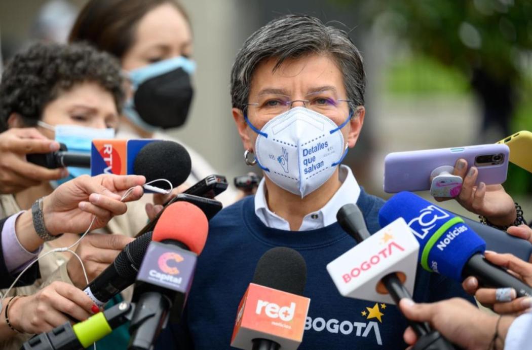 La alcaldesa, Claudia López, recordó que desde su Administración se han hecho múltiples propuestas para la defensa de las mujeres. Foto. Alcaldía.