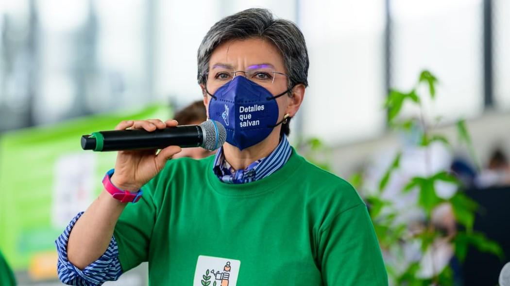 Alcaldesa, Claudia López, en evento de Ambiente