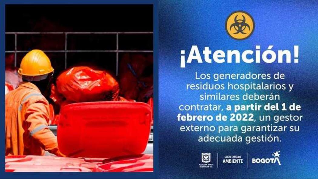 Generadores de residuos hospitalarios deberán contratar un gestor autorizado