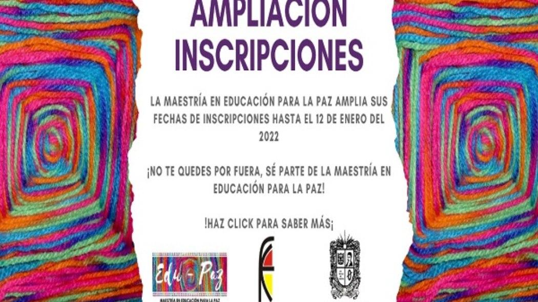 U. Distrital amplía inscripciones Maestría en Educación para la Paz 