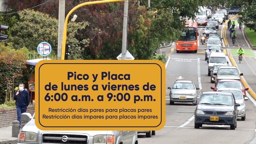 Nuevos horarios de pico y placa en Bogotá desde este 11 de enero 