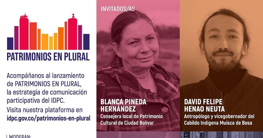 Este jueves 24 de febrero, lanzamiento de Patrimonios en Plural IDPC