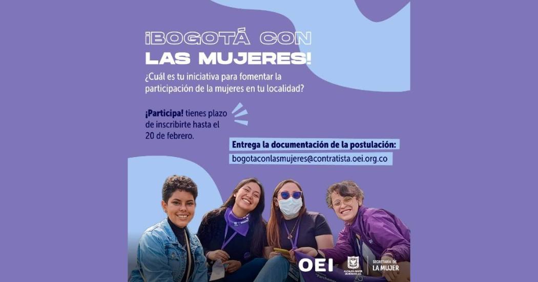 Convocatoria pública para fortalecimiento de organizaciones de mujeres