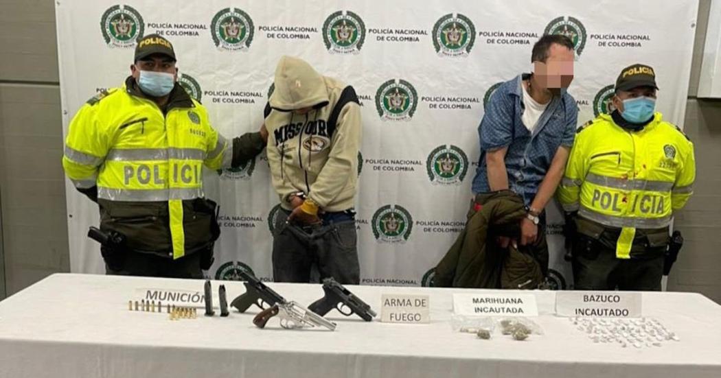 Caen en Ciudad Bolívar dos delincuente con armas de fuego y drogas