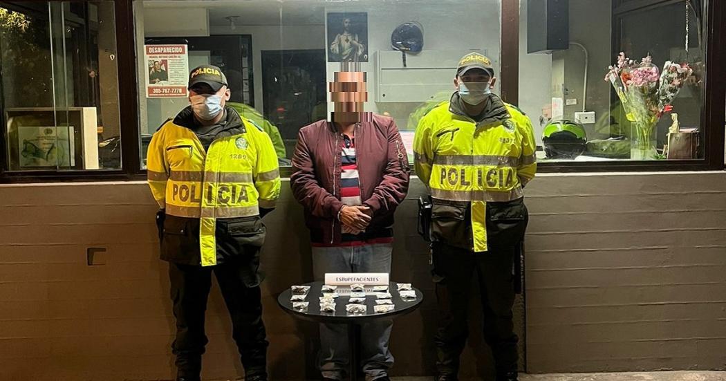 En Chapinero la Policía capturó a un hombre con dosis de marihuana