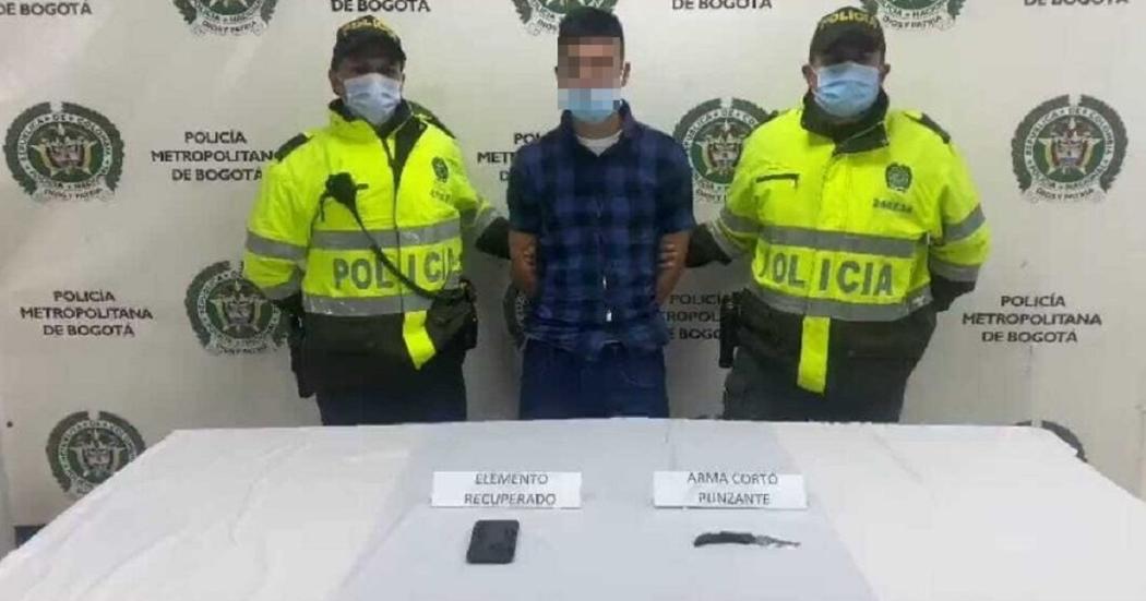 Teusaquillo: ¡Un hombre hurtó un celular y la Policía lo capturó!