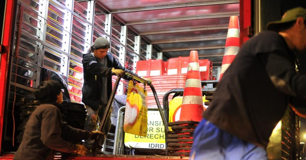 Convocatoria para movilizar el material de cerramiento de la ciclovía 