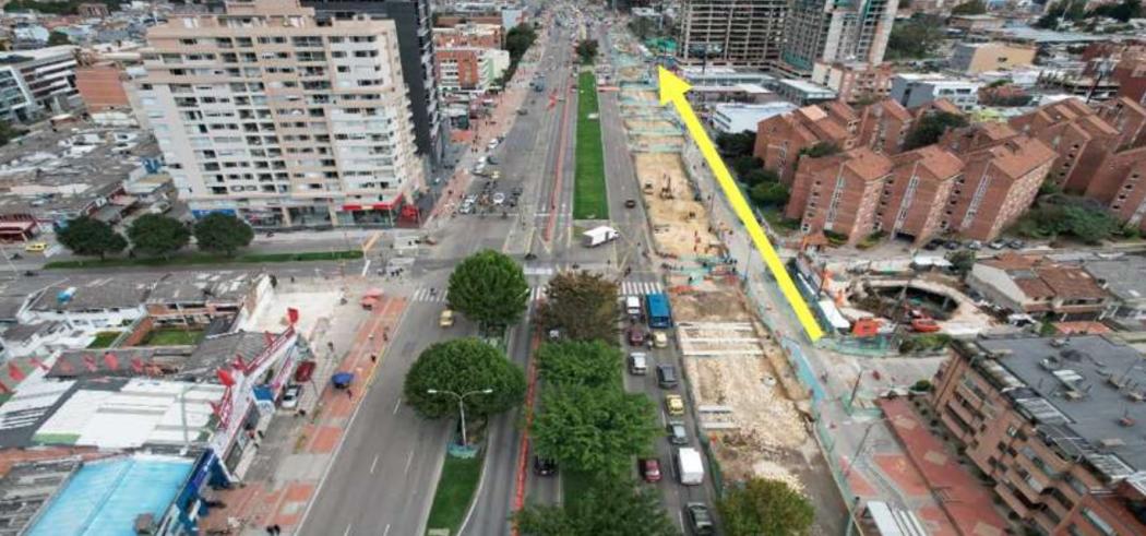 Cierres en la calle 100 por obras de nueva 68, alimentadora del Metro