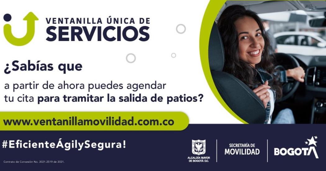 Ventanilla Única de Servicios: trámite de salida de patios de vehículo