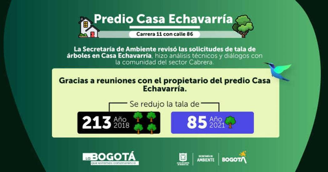 Intervenidos árboles del predio Casa Echavarría en Bogotá por Ambiente