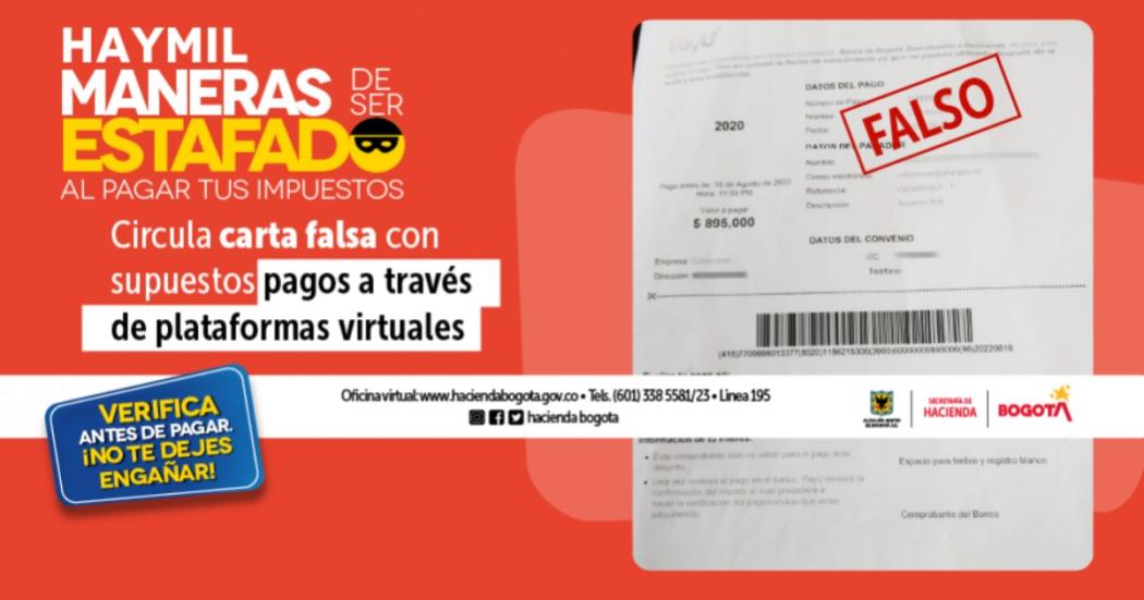 Circulan cartas falsas sobre descuentos tributarios ¡No te dejes engañar!