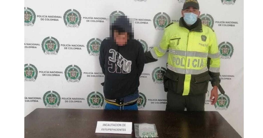 ¡En Usaquén capturan a un hombre con una bolsa de estupefacientes!