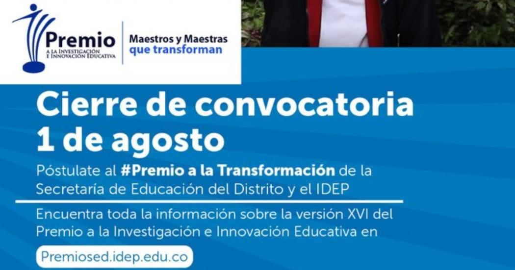 Inscripciones para premio a la innovación e investigación para profes