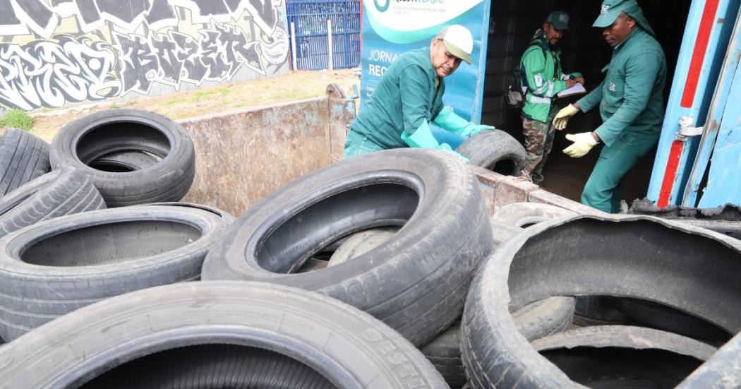 ¿Cuántas neumáticos fueron recolectados en la ‘Llantatón’ de Bogotá?