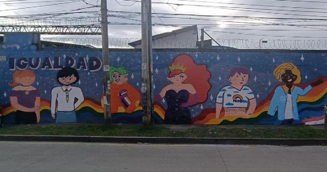 Usaquén se vistió de colores con un mural a favor de la diversidad