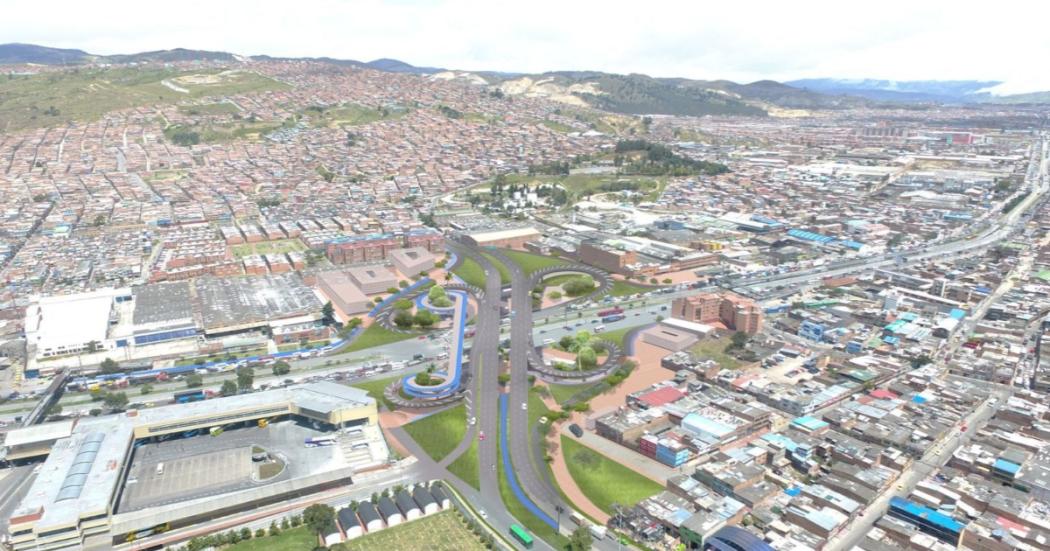 Construcción de intersección a desnivel en Autosur (NQS) con av. Bosa