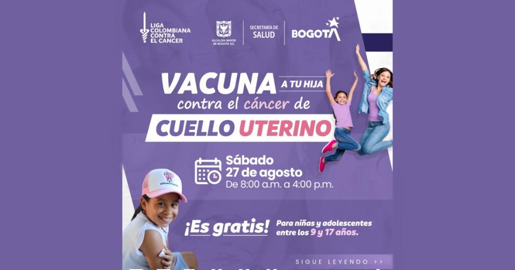 Jornada de vacunación contra cáncer de cuello uterino, papiloma humano