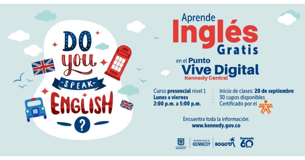 ¿Quieres aprender inglés gratis? Conoce más de esta convocatoria en Kennedy