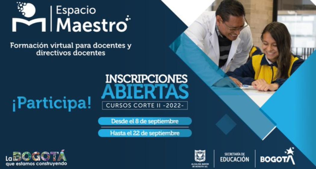 Inscripción para cursos virtuales para docentes en Espacio Maestro