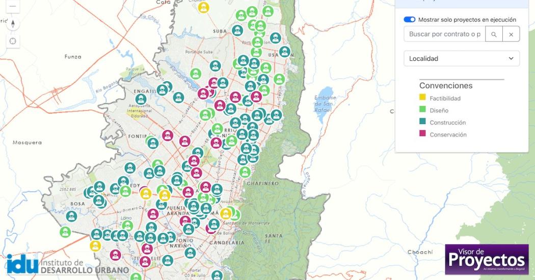 Desde www.bogota.gov.co se puede consultar el estado de obras del IDU 