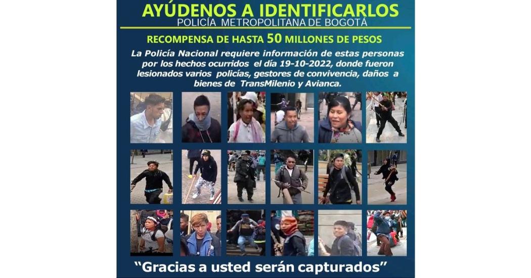 Distrito ofrece $50 millones por responsables de hechos violentos en Bogotá