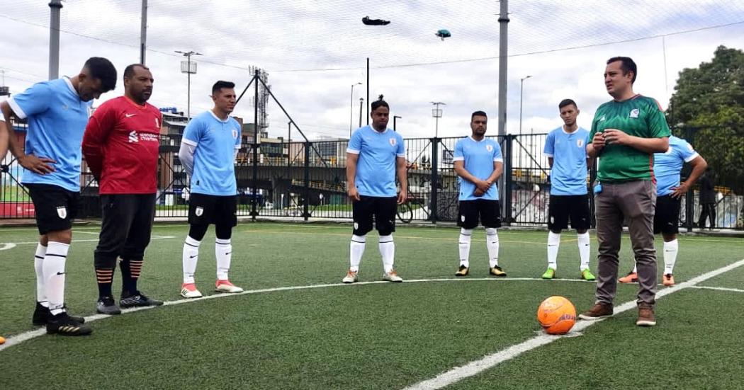 Mundialito de fútbol 2022 con población habitante de calle en Bogotá