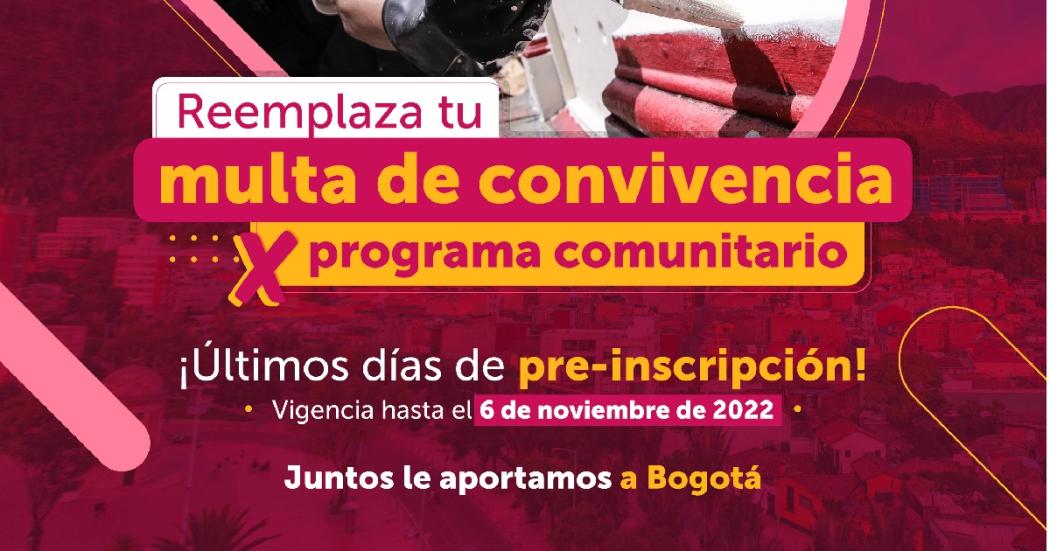 Hasta el 06 de noviembre hay plazo para que te preinscribas al programa