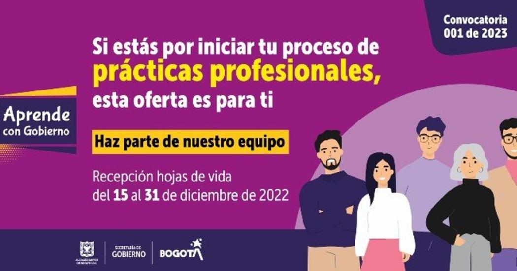 Secretaría de Gobierno tiene vacantes para prácticas profesionales