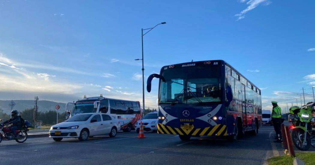 Movilidad: Carril exclusivo para rutas escolares en la Autopista Norte