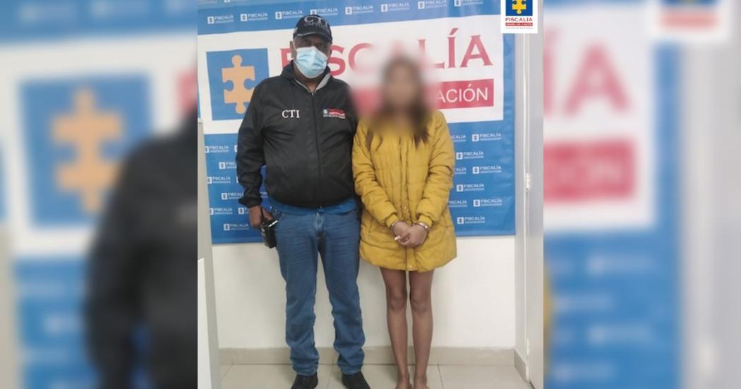 Mujer capturada por explotación sexual.