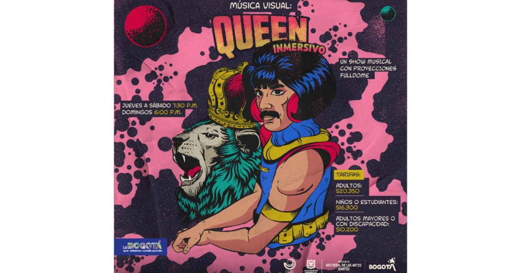 Disfruta en el Planetario de Bogotá del show musical Queen inmersivo