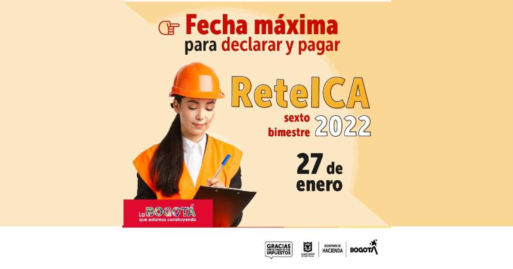 El próximo viernes 27 de enero vence plazo de pago impuesto ReteICA