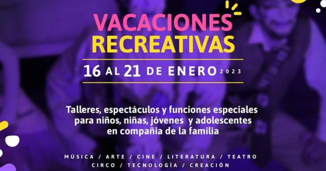 Vacaciones Recreativas en la Cinemateca del 16 al 21 de enero del 2023