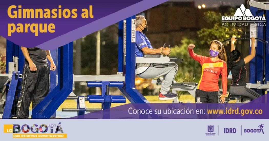 Gimnasios al parque para que los disfrutes gratis en toda Bogotá 