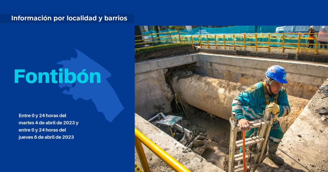 Por obra de Acueducto hay cortes de agua en Fontibón en Semana Santa 