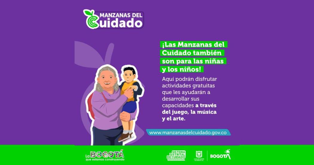 Servicios gratuitos para niñas y niños en las Manzanas del Cuidado 