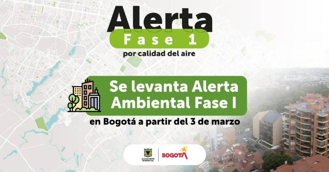 Sec. Ambiente levanta Alerta Ambiental en Bogotá por calidad del aire 