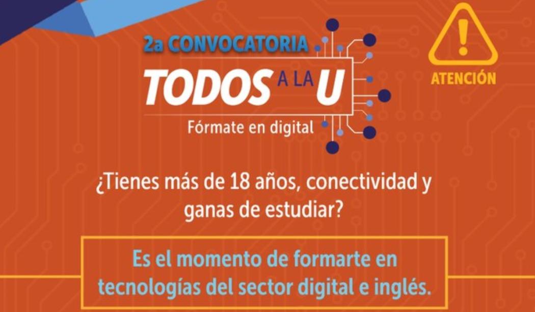 Inscripciones abiertas para la segunda convocatoria 'Todos a la U'