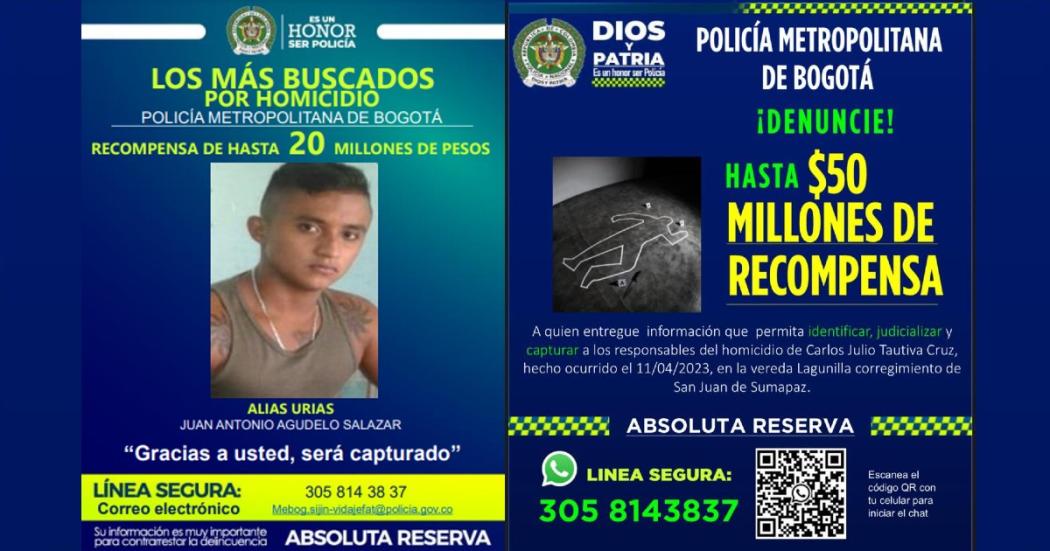 Recompensas: $20 y $50 millones por presuntos asesinos de 3 personas